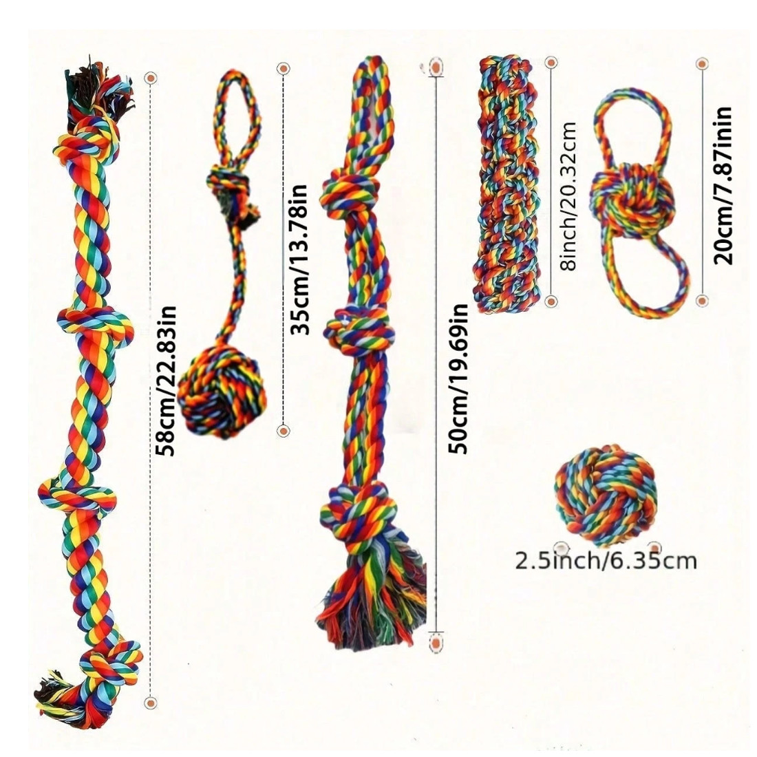 Dog Rope Toy Set (6 Pieces), photo 3